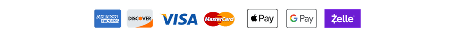 we accept all major credit cards applepay google pay and zelle
